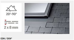 VELUX  Zapuštěné hliníkové lemování EDN 0000 SK06 + manžeta BFX